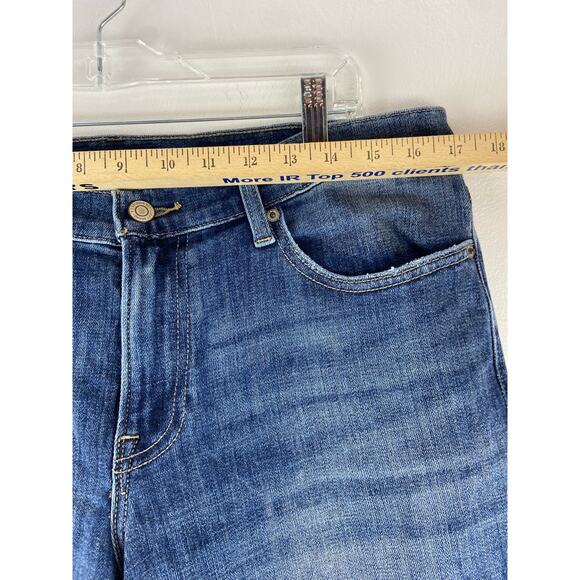 Lucky Brand Sweet Straight raw hem Dark Wash Jeans Size 14 /32 R x 24 (1133) - Picture 2 of 9